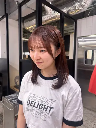 ミディアム 🌷モア 🌷暖色カラー・ボブのヘアスタイル