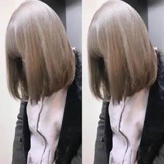 ミディアム カラー ⭐️横浜ブリーチ特化 美容師　堤涼⭐️のヘアスタイル