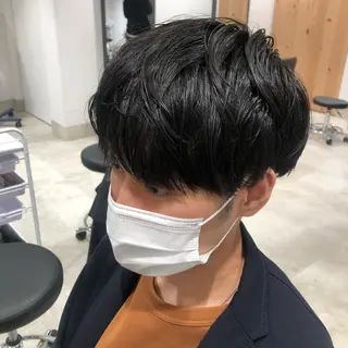 ショート カラー パーマ ヘアアレンジ メンズ パーソナルカラー合わ せたカラー🤍なつみのヘアスタイル