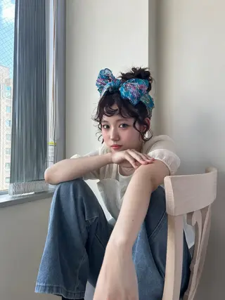 ロング ヘアアレンジ Maho/海外 レイヤー/ハイトーンのヘアスタイル