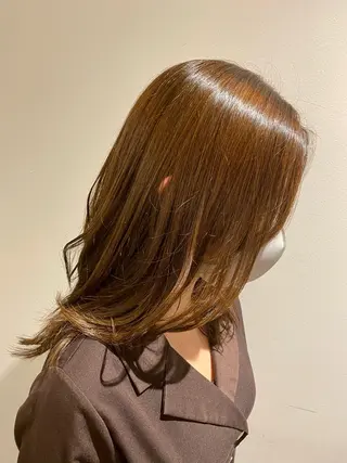 セミロング カラー POCKET  いわき店所属・諸橋 美波のヘアスタイル