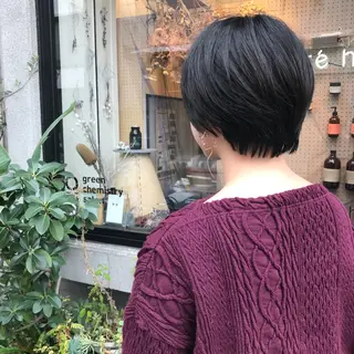 ショート 艶髪color💎髪 質改善ストレート大吉のヘアスタイル