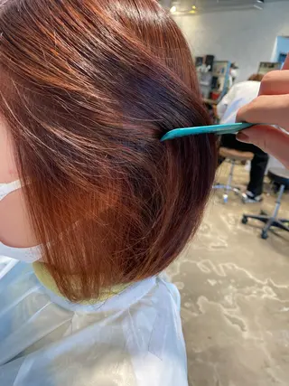 カラー レイヤー/ショート透 明感カラー/西田祐賀のヘアスタイル