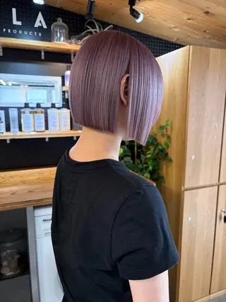 ショート カラー ヘアアレンジ 🧸艶々韓国ヘア 🧁mizunaのヘアスタイル