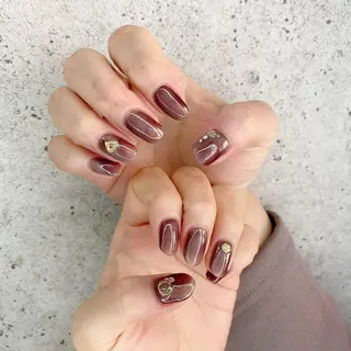 ミディアム カラー パーマ ヘアアレンジ メンズ キッズ ネイル マツエク・マツパ Salon Ｋのネイルデザイン