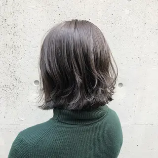 ミディアム カラー 酸性縮毛矯正🧴韓国 レイヤー/髪質改善のヘアスタイル