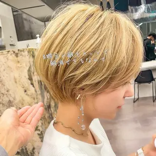 ショート 似合わせカット 小顔/大阪谷町のヘアスタイル