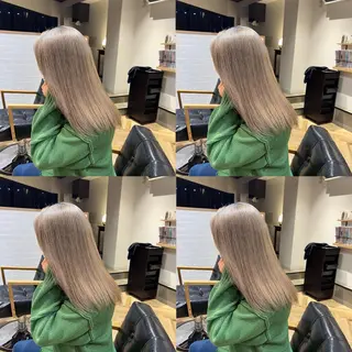 セミロング カラー 艶カラー/韓国顔周り 🎀mamiのヘアスタイル