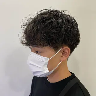 ショート メンズ 酸スト/フェザー パーマ/三谷海斗のヘアスタイル