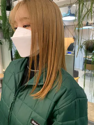 カラー 小顔レイヤー×コンパ クトボブ/林隆平のヘアスタイル