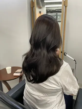 セミロング 新宿/韓国ヘア/ 髪質改善ストレートのヘアスタイル