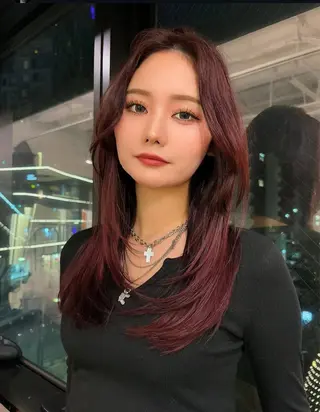 セミロング 韓国風 レイヤー/seiyaのヘアスタイル