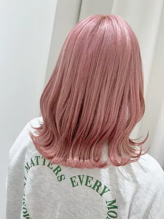 セミロング カラー ヘアアレンジ 新宿color🐝 AYAKA🌈💖のヘアスタイル