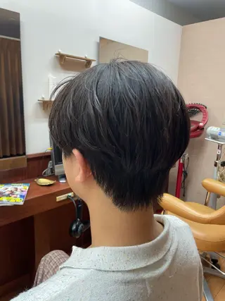 ショート メンズ ルキ🌈ブリーチカラ ー&メンズパーマ🦄のヘアスタイル