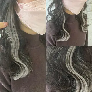 セミロング エクステ＆艶カラー 🎀YURINA🎀のヘアスタイル