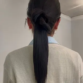 ロング ヘアアレンジ レイヤー/ベージュ mikuのヘアスタイル