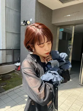 ショート カコ/レイヤーカット ヘアアレンジのヘアスタイル