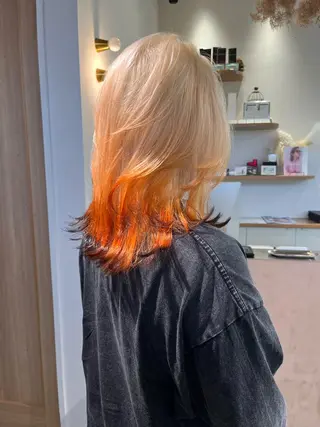 セミロング vince gio所属・小田 輝太郎/ブリーチのヘアスタイル