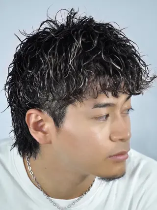 ショート パーマ メンズ ヒロ銀座青山店所属・森本 みくのヘアスタイル