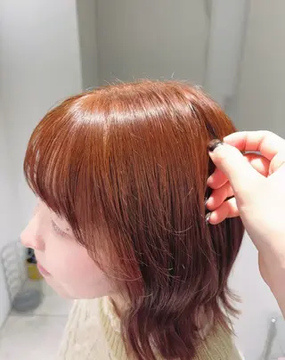 ミディアム カラー ️ブリーチなし透明感 /アレンジ🎀こゆきのヘアスタイル