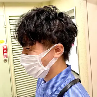 メンズ スパイキーショート 大人パーマ 丸山のヘアスタイル