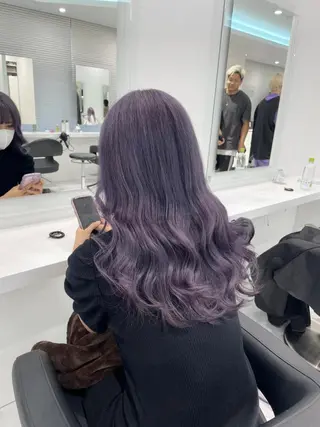 セミロング 🎀愛されピンク ラベンダー💜ゆいのヘアスタイル