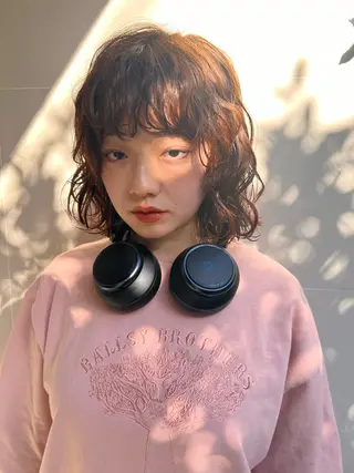 ミディアム 村山 豪歩のヘアスタイル
