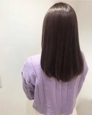 セミロング カラー ヘアアレンジ 福壽 優奈のヘアスタイル
