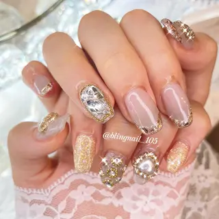 ネイル 23時まで❤︎韓国、 ワンホンネイルのネイルデザイン