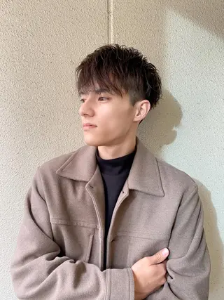 ショート カラー メンズ ボブ/髪質改善/ レイヤー/池澤慎人のヘアスタイル