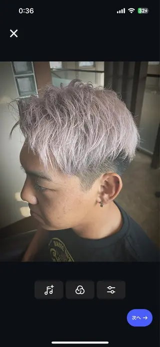 ショート カラー メンズ hair made core所属・メンズスタイル 櫻井康太のヘアスタイル