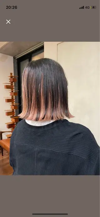 ミディアム 切りっぱなしボブ/ カット/ゆうすけのヘアスタイル