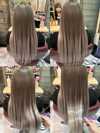 ロング カラー タケ ウチのヘアスタイル