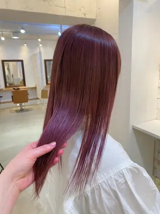 ロング ブリーチなしカラー ダブルカラーエクステのヘアスタイル