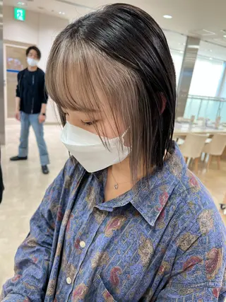 ショート カラー ハイトーン/ウルフ /レイヤー/坂野幸伸のヘアスタイル