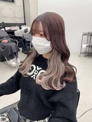 セミロング 福田 彩心のヘアスタイル