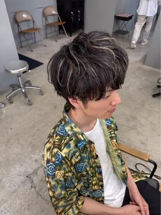 ショート パーマ メンズ メンズ専門サロン wokeのヘアスタイル