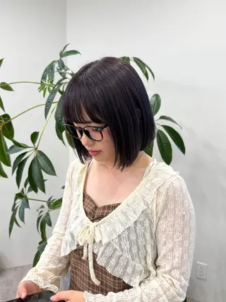 ミディアム カラー era所属・azumi/ボブ/暖 色/オリーブ/縮毛のヘアスタイル