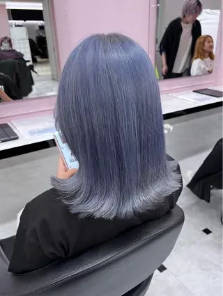 セミロング カラー ヘアアレンジ 🥀レイヤー×ハイト ーントレンドヘア🥀のヘアスタイル