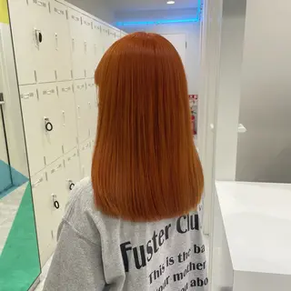 セミロング カラー ヘアアレンジ ❣️ブリーチなし暖色 ayu❣️のヘアスタイル