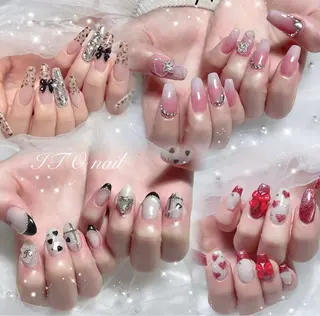 ネイル 🎀藤沢ガーリーネイ ル/長さ出し🎀のネイルデザイン