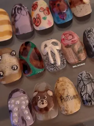 ネイル 3dパーツ/流行り 👧shushu❤️のネイルデザイン