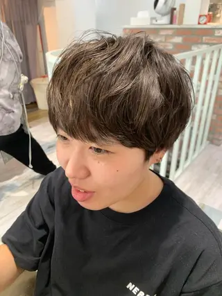 ショート カラー パーマ トキタ アオイのヘアスタイル