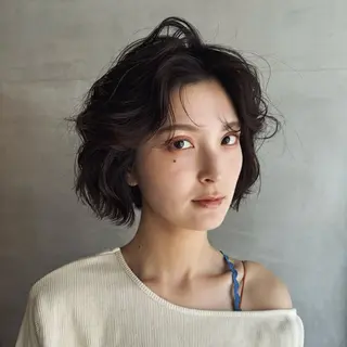 ミディアム パーマ Neelu所属・Neelu 日置剛人のヘアスタイル