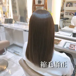 ミディアム パーマ 安井　昴 💫ブリーチ縮毛矯正のヘアスタイル