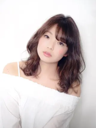 ミディアム カラー 骨格診断🍒似合わせ ヘア🍒宮澤瑞穂のヘアスタイル