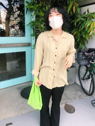 ミディアム パーマ パーマ/レイヤー 岩山丈一郎のヘアスタイル