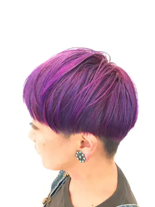 ショート カラー PEWL所属・クロスパーマ松永裕久 似合わせカットのヘアスタイル