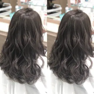 ロング カラー パーマ ヘアアレンジ 盛れる韓国ヘア♡ 🌻鈴木花🌈のヘアスタイル