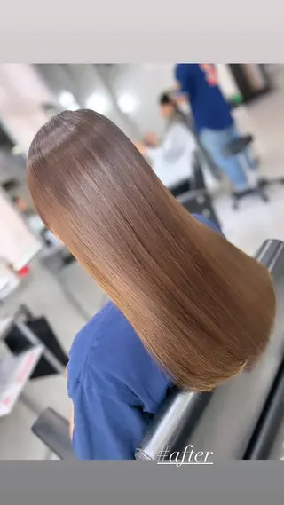 セミロング カラー ヘアアレンジ VIM hairおもろまち店のヘアスタイル